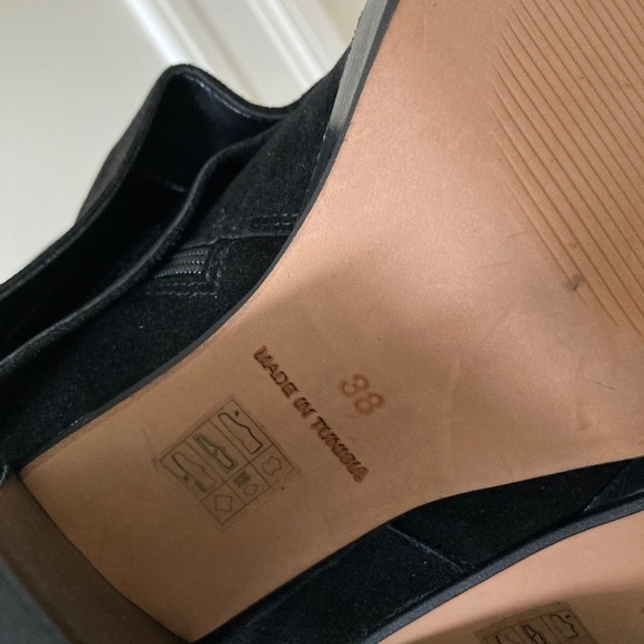 NWOT Free People Echo Platform Over The Knee Black Suede Boots - Picture 9 of 9